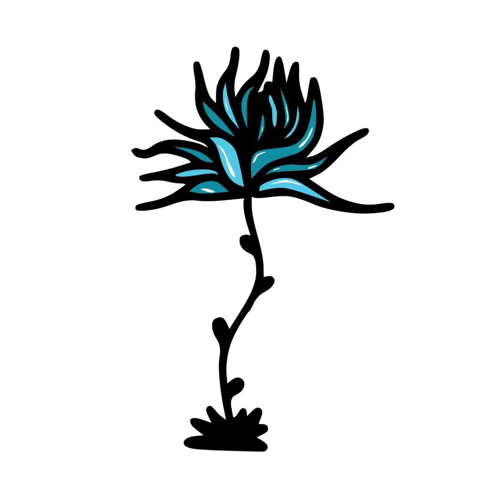 doodle handgetekende bloem vector