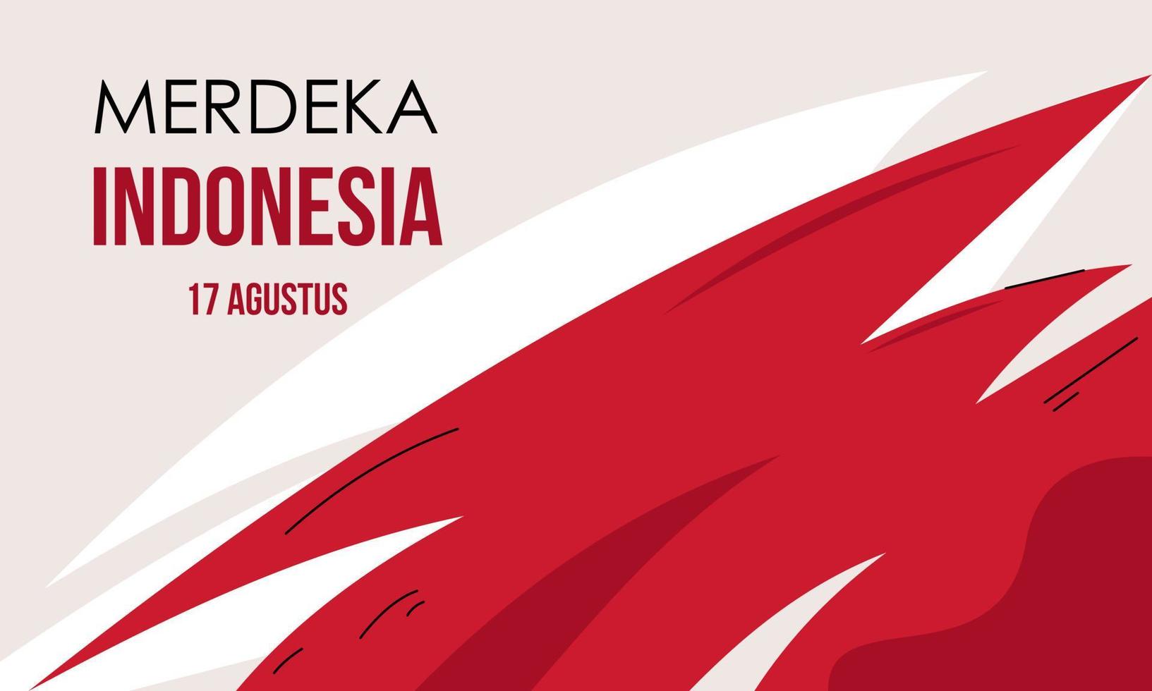 merdeka Indonesië. gelukkige 77e Indonesische onafhankelijkheidsdag vector