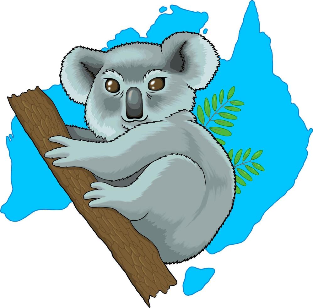 schattige cartoon koala vector