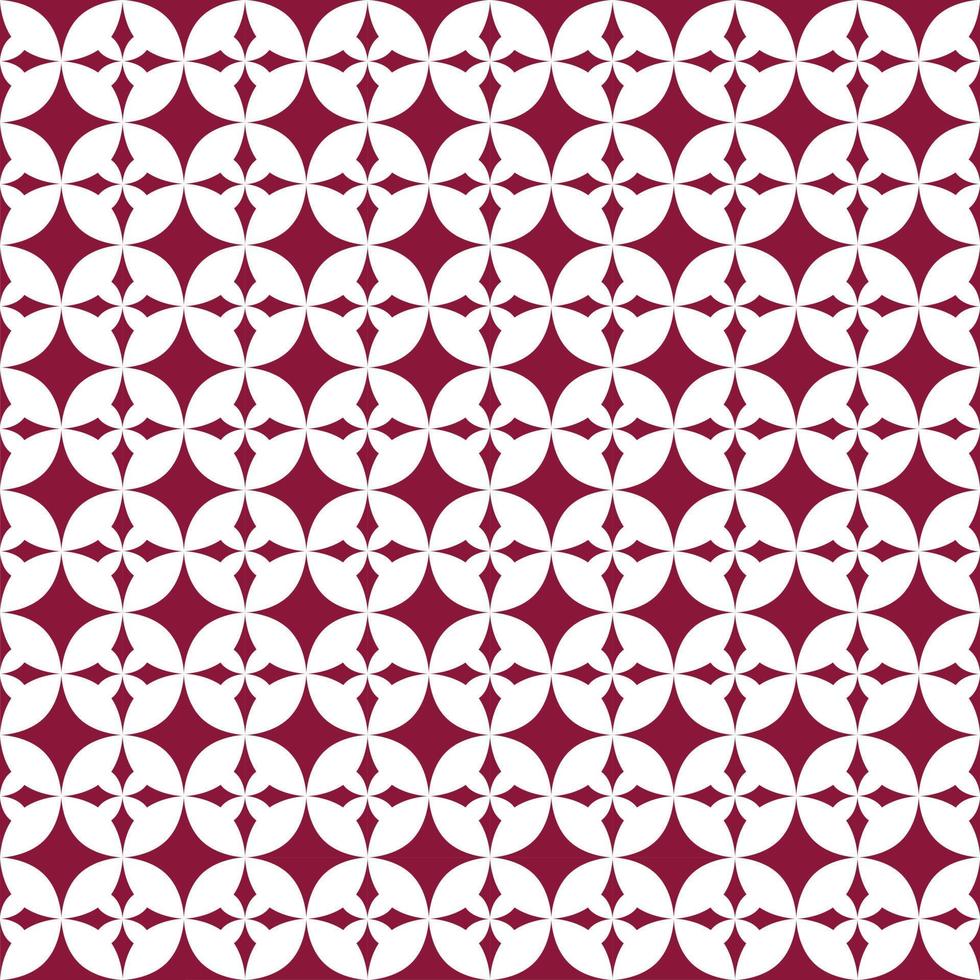 wijziging van het kawung batik-motief in de kleur van de vlag van qatar. culturele samenwerking tussen java en qatar vector