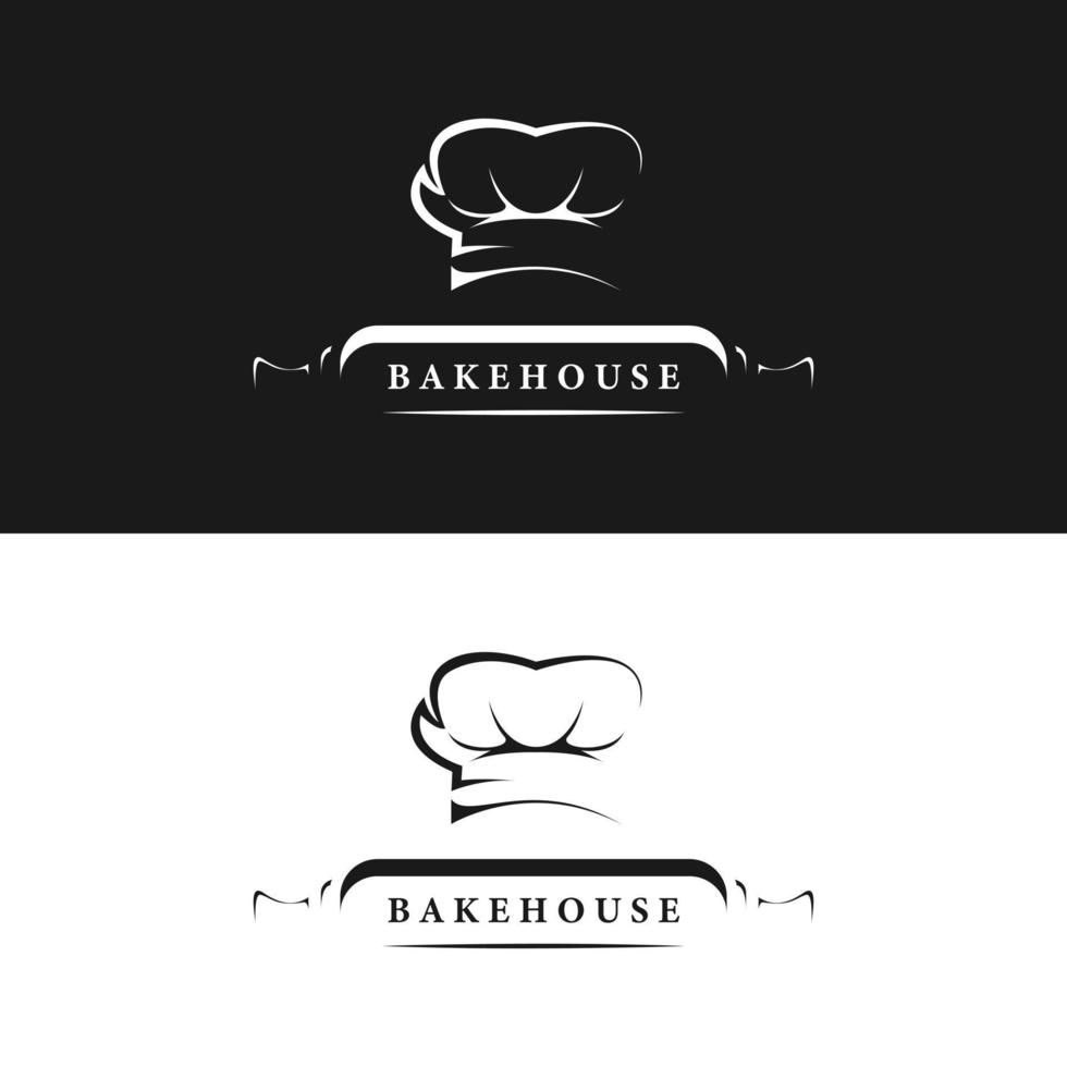 silhouet bakkerij logo ontwerp vector