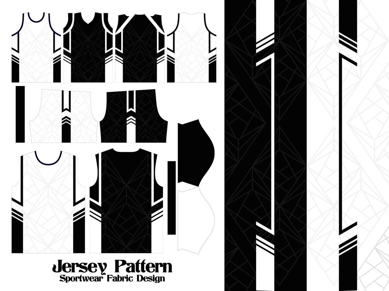 jersey patroon textiel voor sport t-shirt, voetbal, voetbal, e-sport jersey mockup voor sportkleding, fornt en achteraanzicht uniform ontwerp illustratie vector