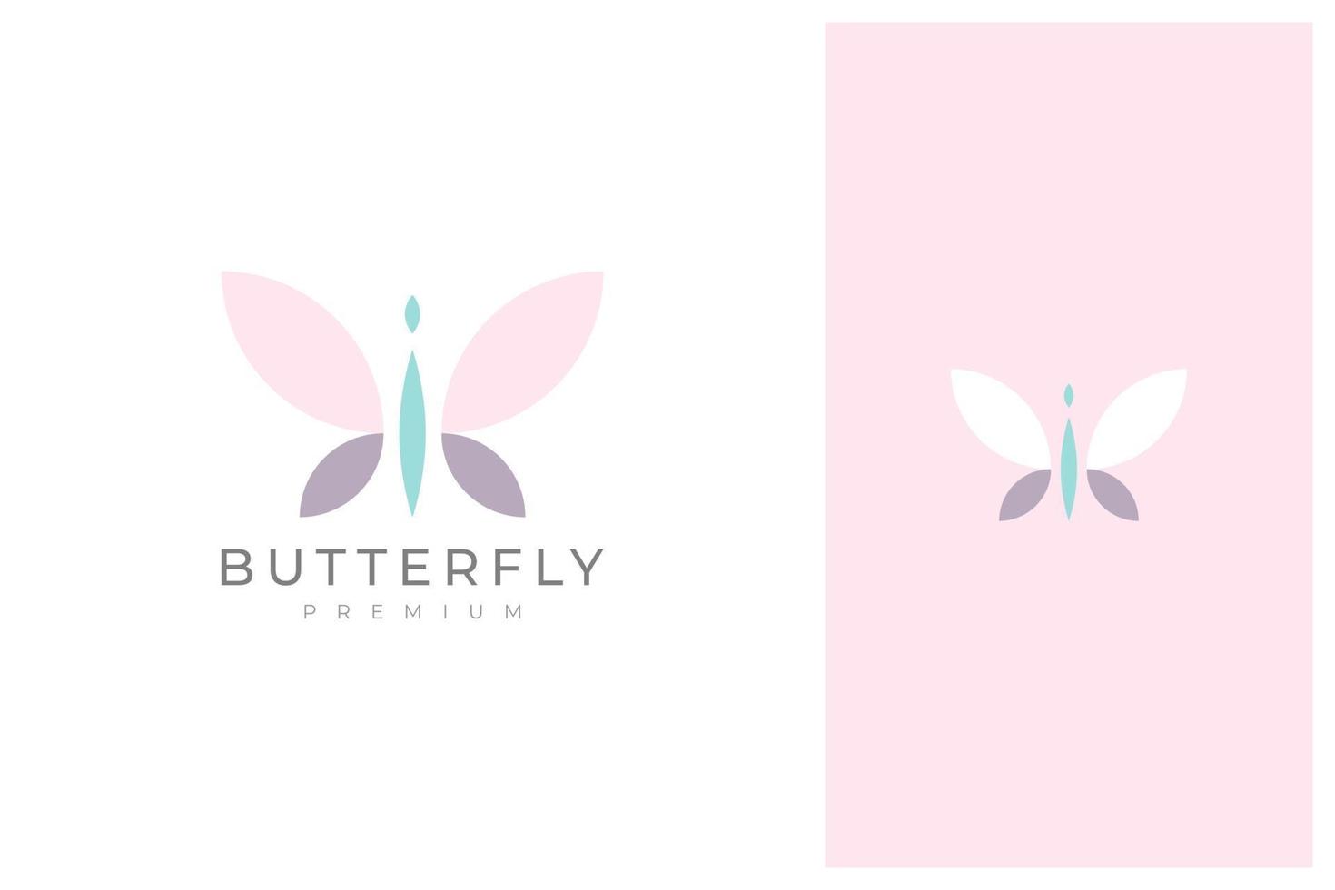 kleurrijk vlinderlogo-ontwerp vector