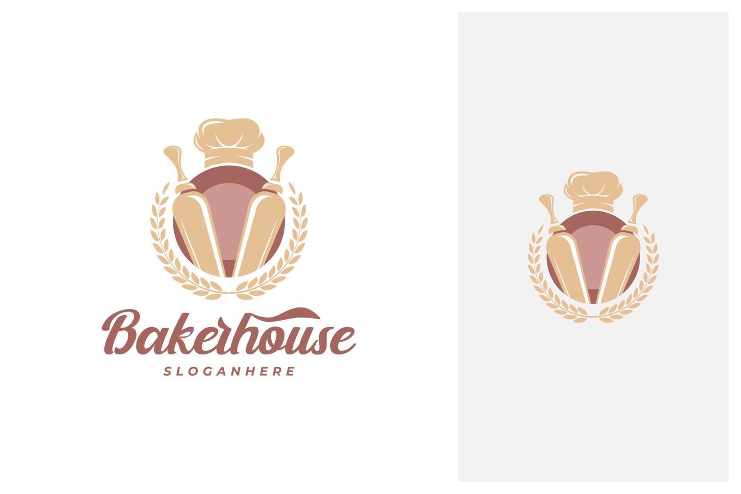 kleurrijke verse bakkerij embleem badge logo ontwerp vector