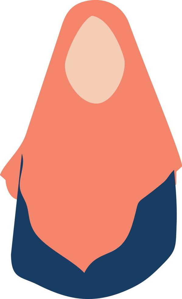 vrouw hijab stijl vector