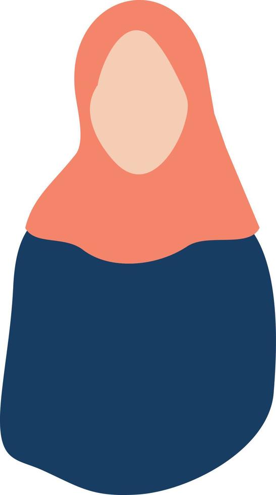 vrouw hijab stijl vector