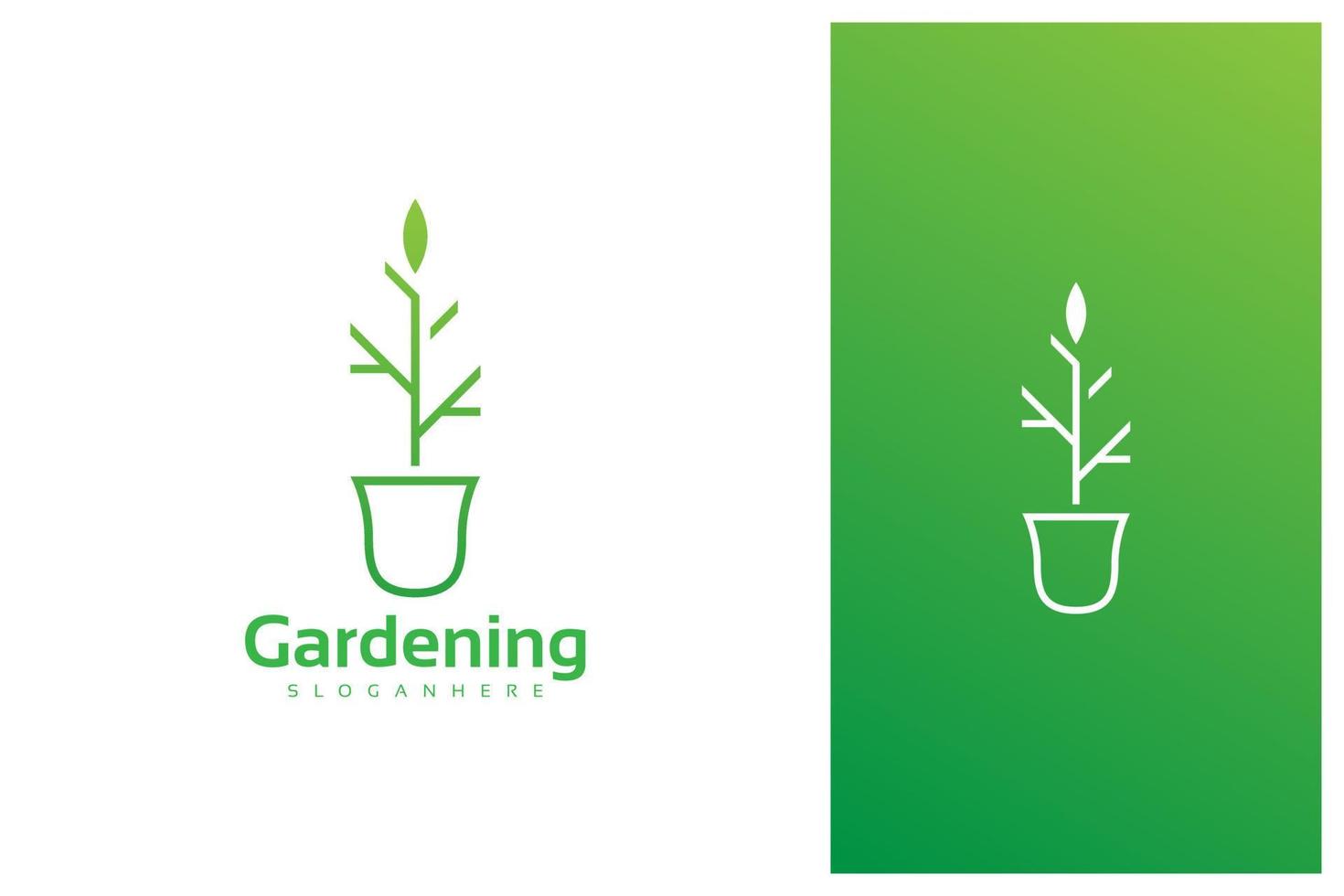 groen blad landbouw, ecologie, natuur, plant logo ontwerp vector pictogram in lijn kunststijl