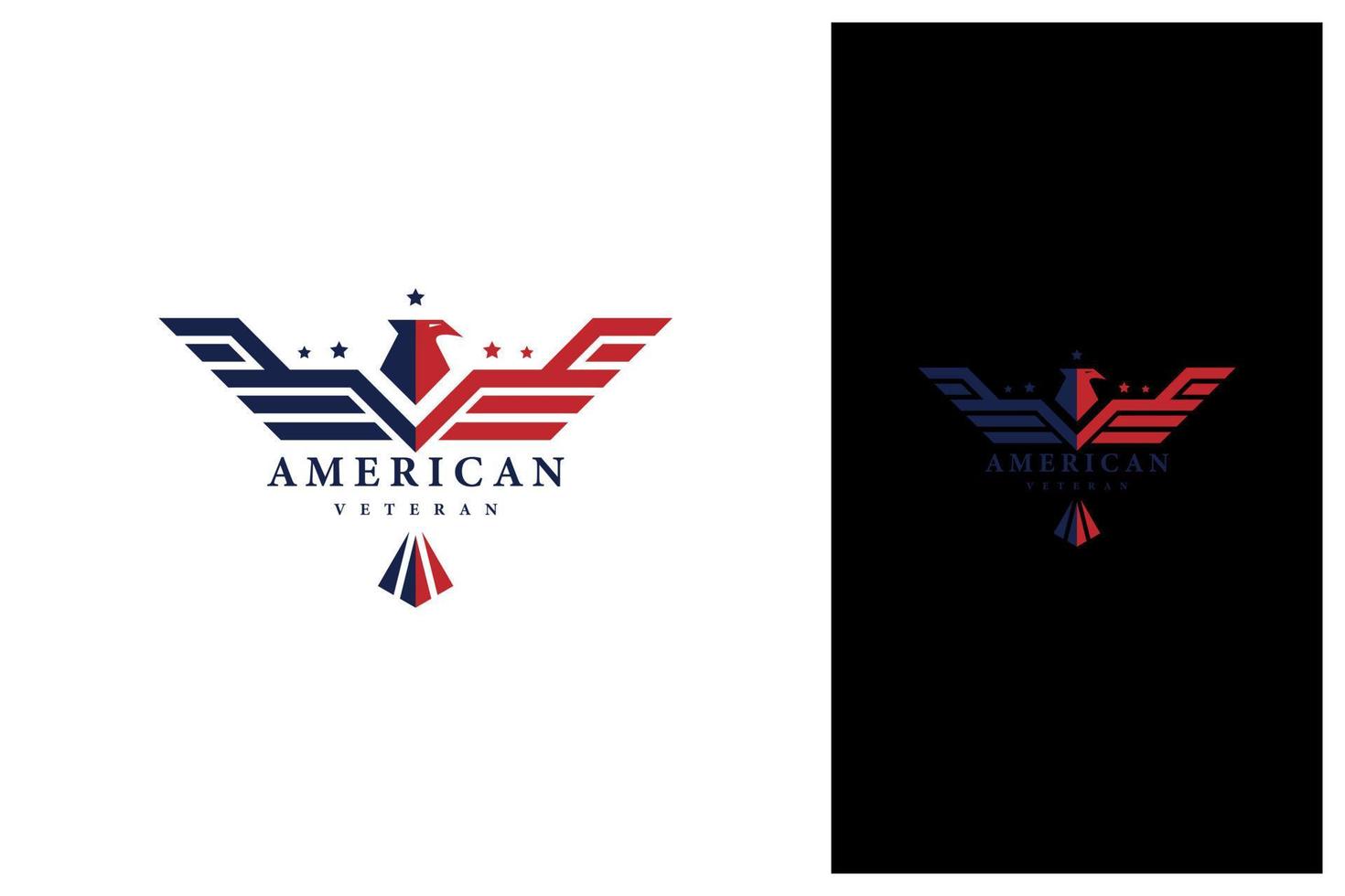 patriottische Amerikaanse adelaar logo ontwerp vector