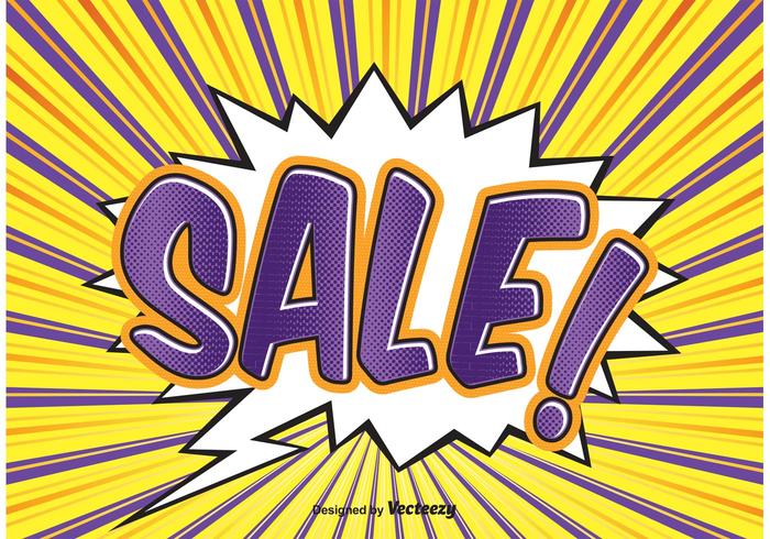 Comic Style Sale Achtergrond Illustratie vector