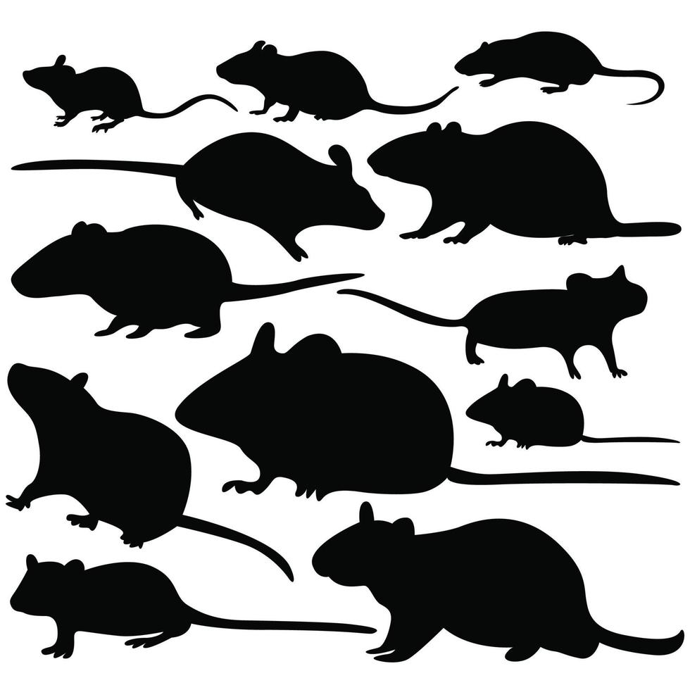 gratis rat iconen vector silhouet