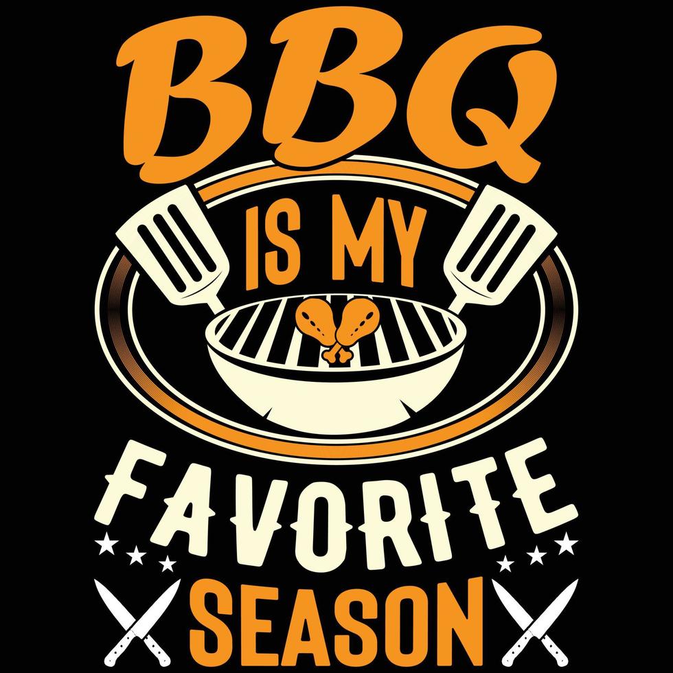 bbq-illustratie-element, grafisch t-shirtontwerp, bbq-grill, eten, vlees, rundvlees, grillen vector