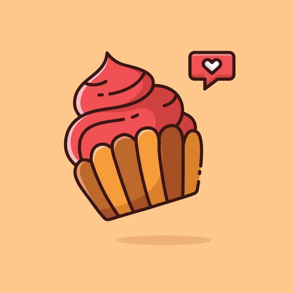 illustratie vectorafbeelding van cupcake vector