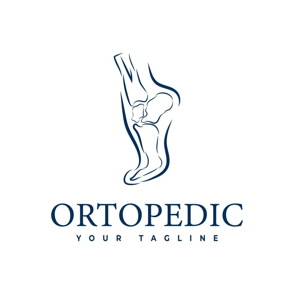 botgezondheid logo ontwerpconcept voor enkelgewricht. orthopedisch logo vector