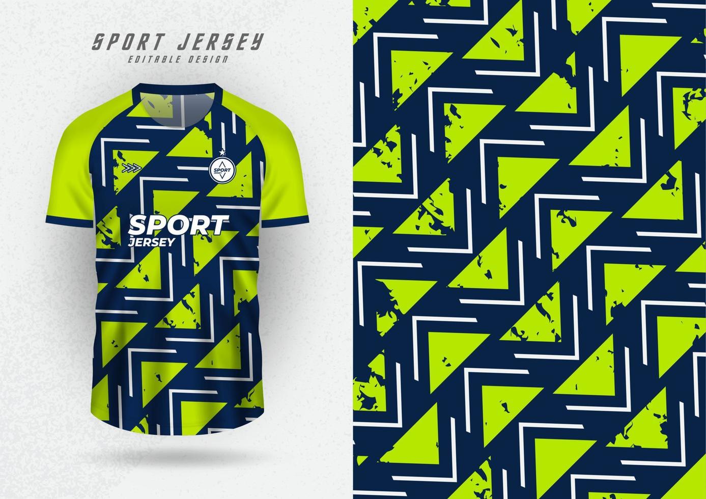 achtergrondmodel voor sporttrui, jersey, hardloopshirt, citroendriehoekpatroon. vector