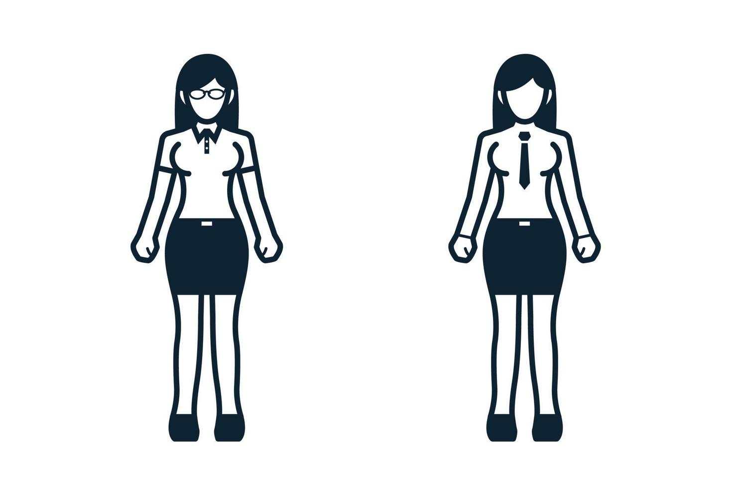 mensen, vrouwen, mode, kleding pictogrammen met witte achtergrond vector