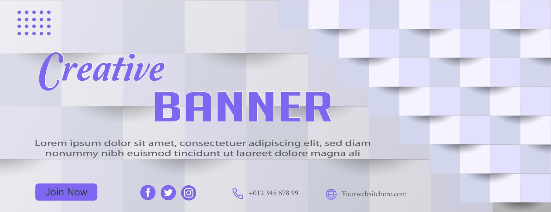 creatieve banner achtergrond vector ontwerp 3d papier kunst stijlvolle abstracte textuur