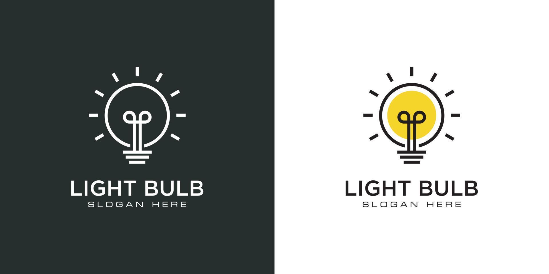 gloeilamp logo ontwerp vector