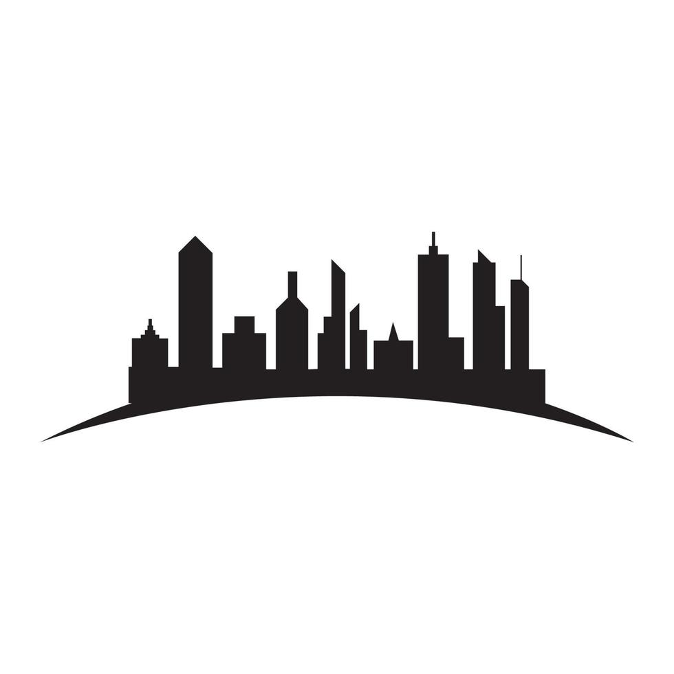 moderne stad skyline vector pictogram achtergrond