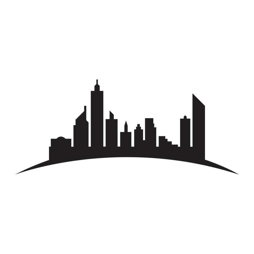 moderne stad skyline vector pictogram achtergrond