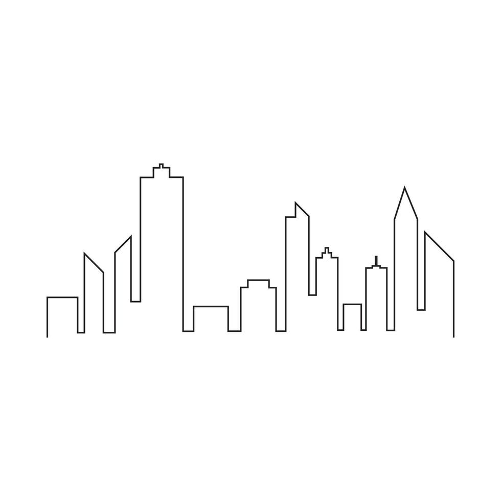 moderne stad skyline vector pictogram achtergrond