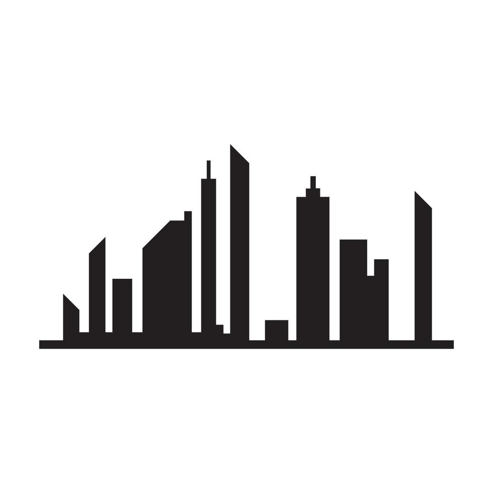 moderne stad skyline vector pictogram achtergrond