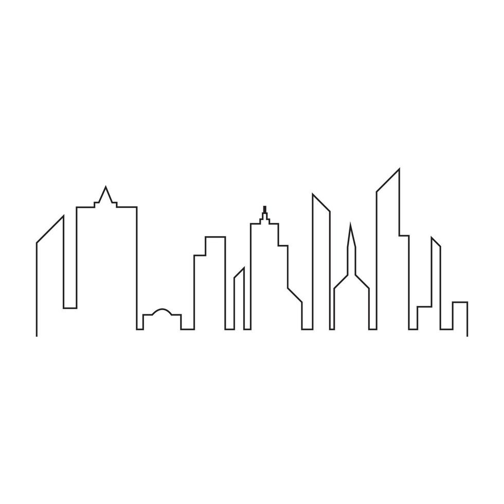 moderne stad skyline vector pictogram achtergrond