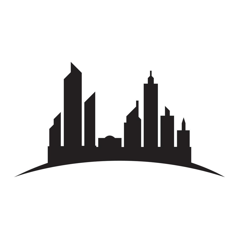 moderne stad skyline vector pictogram achtergrond