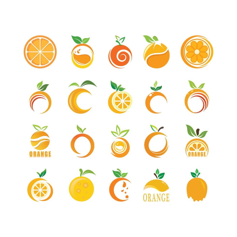 oranje logo ontwerp vector