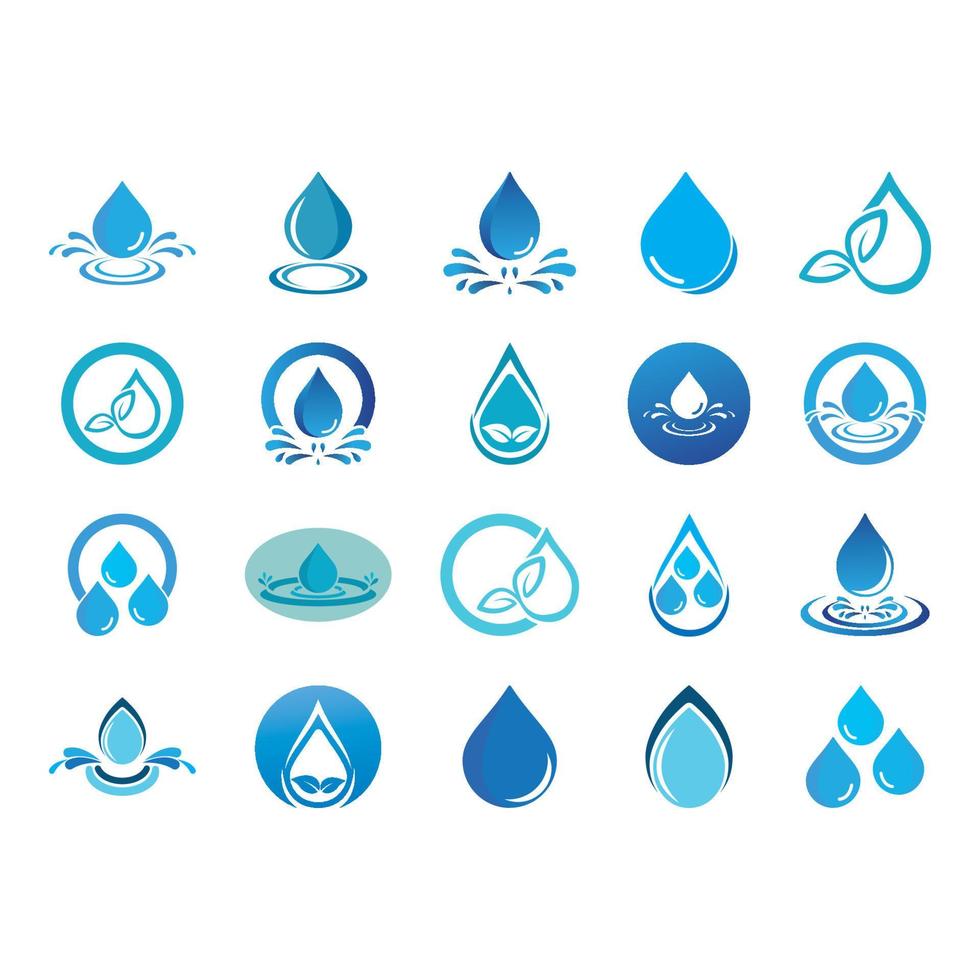 waterdruppel logo sjabloon vector