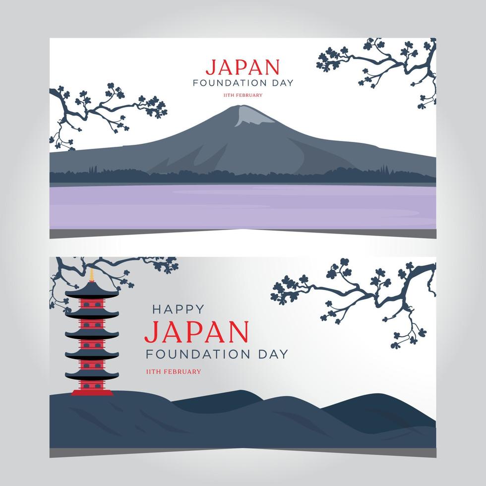 baackdrop van japan foundation day vector