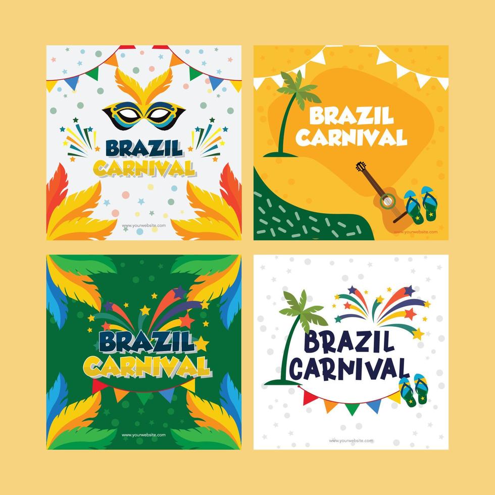 sjabloon voor spandoek brazilië carnaval vector