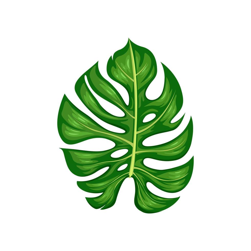 monstera deliciosa blad symbool illustratie bewerkbare vector