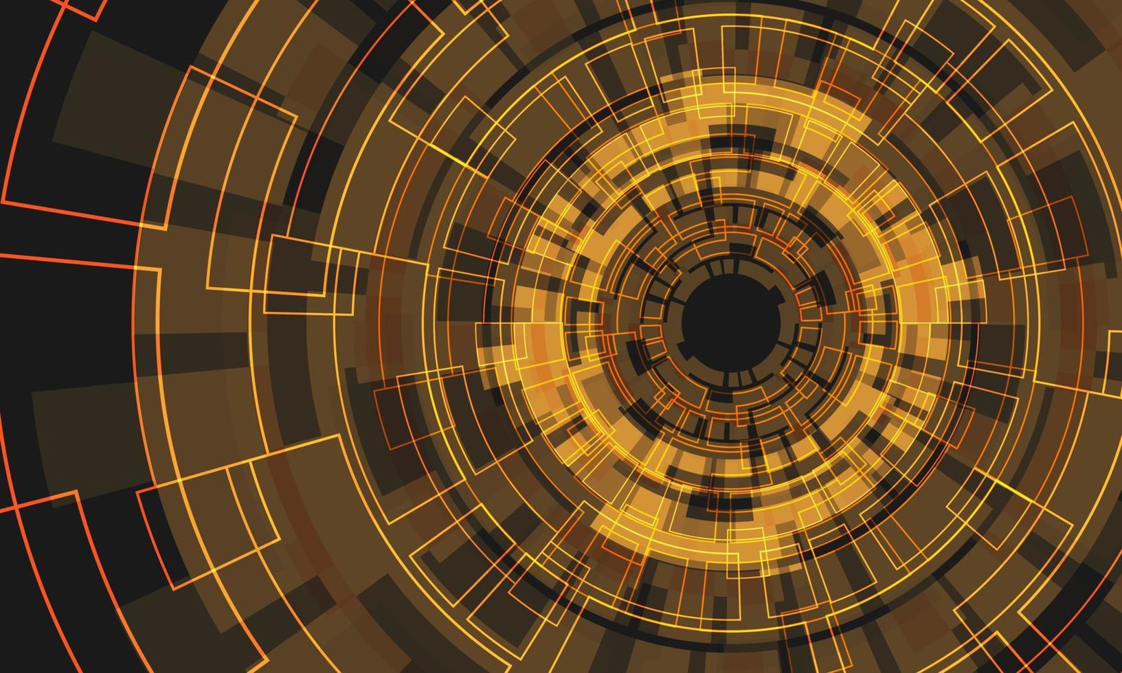 abstract geel circuit cirkel technologie futuristisch geometrisch op donkergrijs ontwerp moderne achtergrond vector