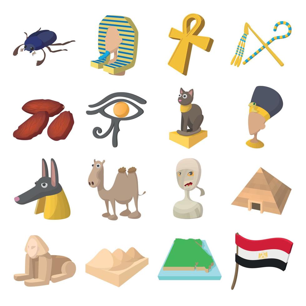 egypte pictogrammen cartoon vector