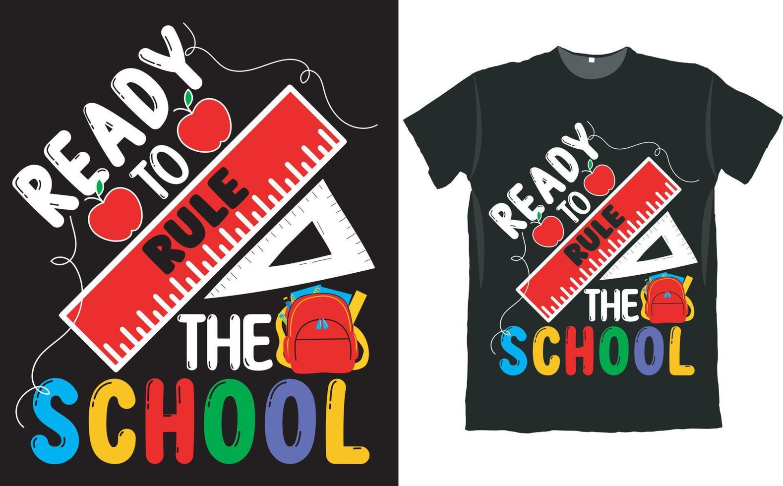 terug naar school jongens en meisjes t-shirtontwerp vector