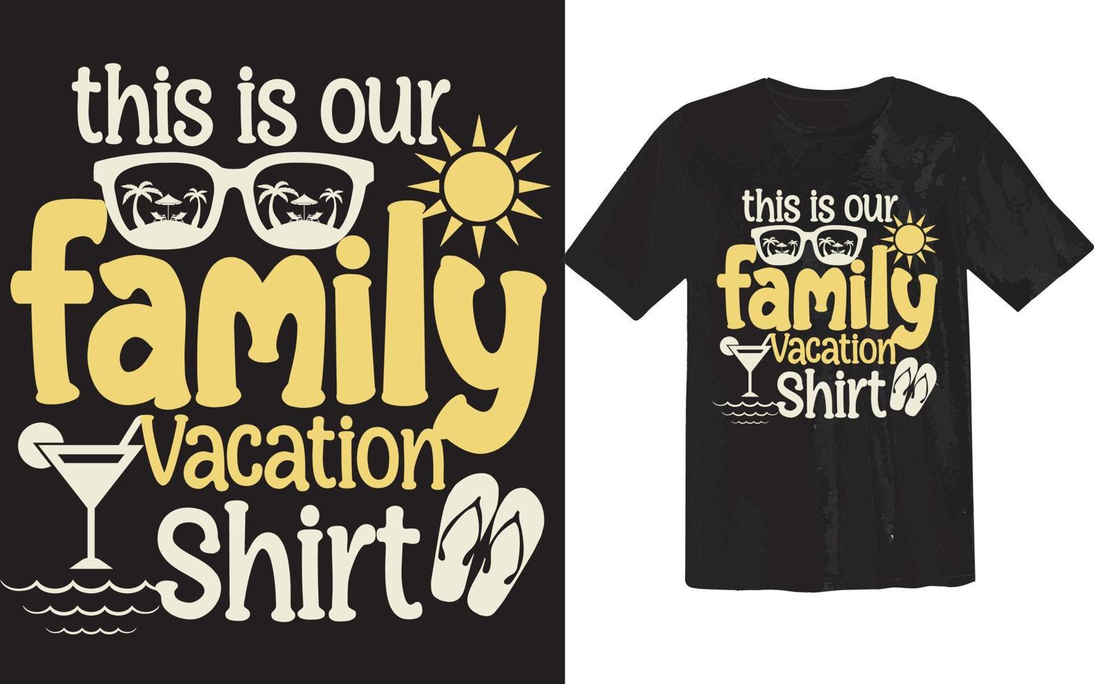 familie vakantie zomer strand t-shirt ontwerp vector