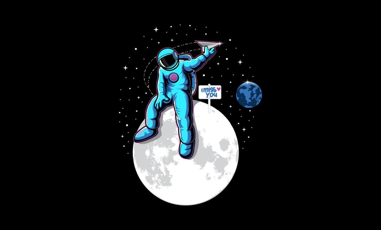 ruimte astronaut shirt ontwerp gratis vector