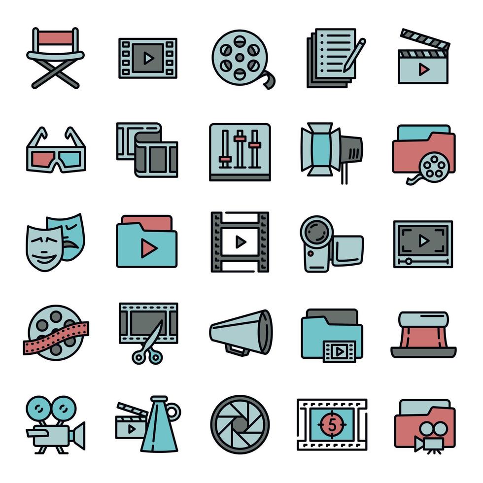 filmproductiepictogram, Kaderstijl vector