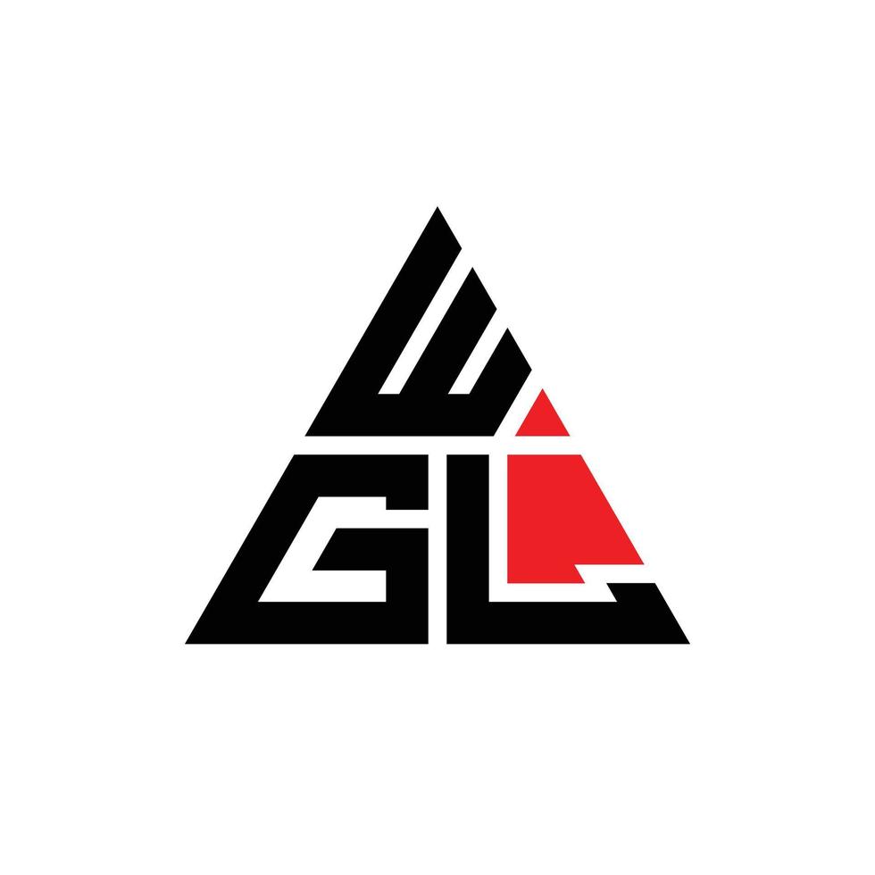 wgl driehoek brief logo ontwerp met driehoekige vorm. wgl driehoek logo ontwerp monogram. wgl driehoek vector logo sjabloon met rode kleur. wgl driehoekig logo eenvoudig, elegant en luxueus logo.