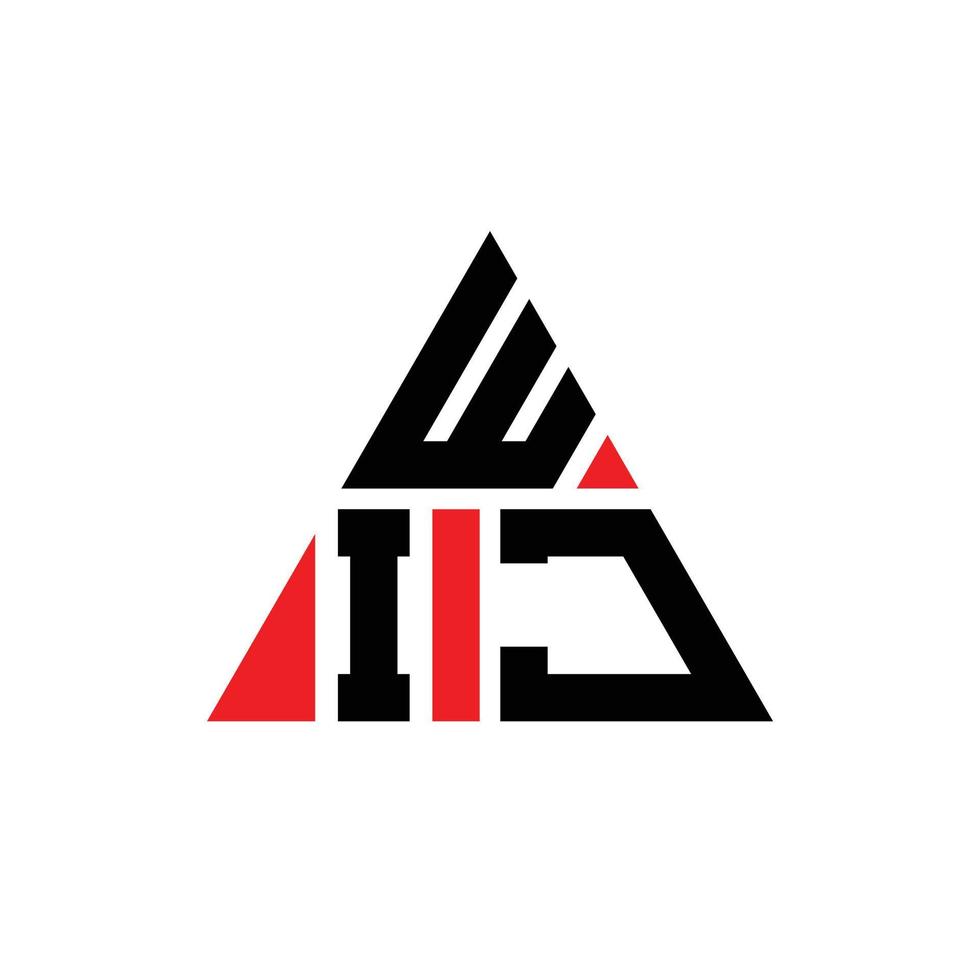 wij driehoek brief logo ontwerp met driehoekige vorm. wij driehoek logo ontwerp monogram. wij driehoek vector logo sjabloon met rode kleur. wij driehoekig logo eenvoudig, elegant en luxueus logo.
