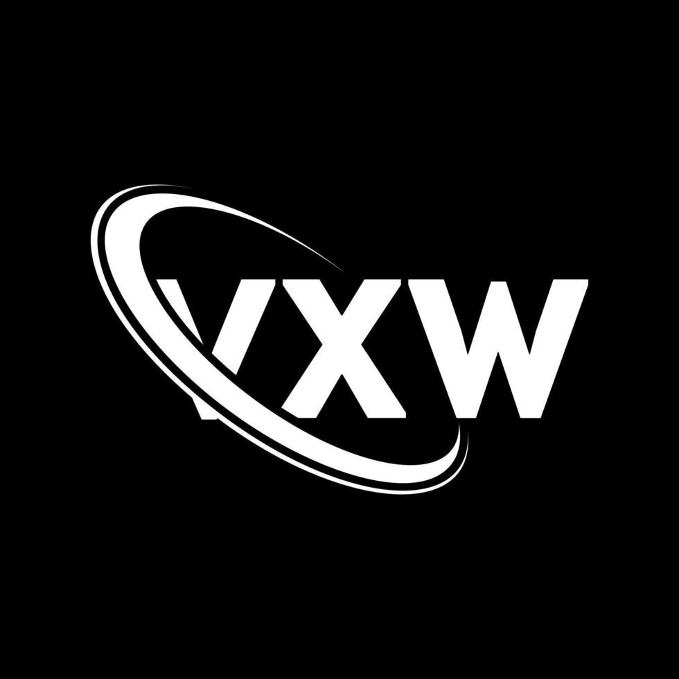 vxw-logo. vxw brief. vxw brief logo ontwerp. initialen vxw logo gekoppeld aan cirkel en hoofdletter monogram logo. vxw typografie voor technologie, zaken en onroerend goed merk. vector