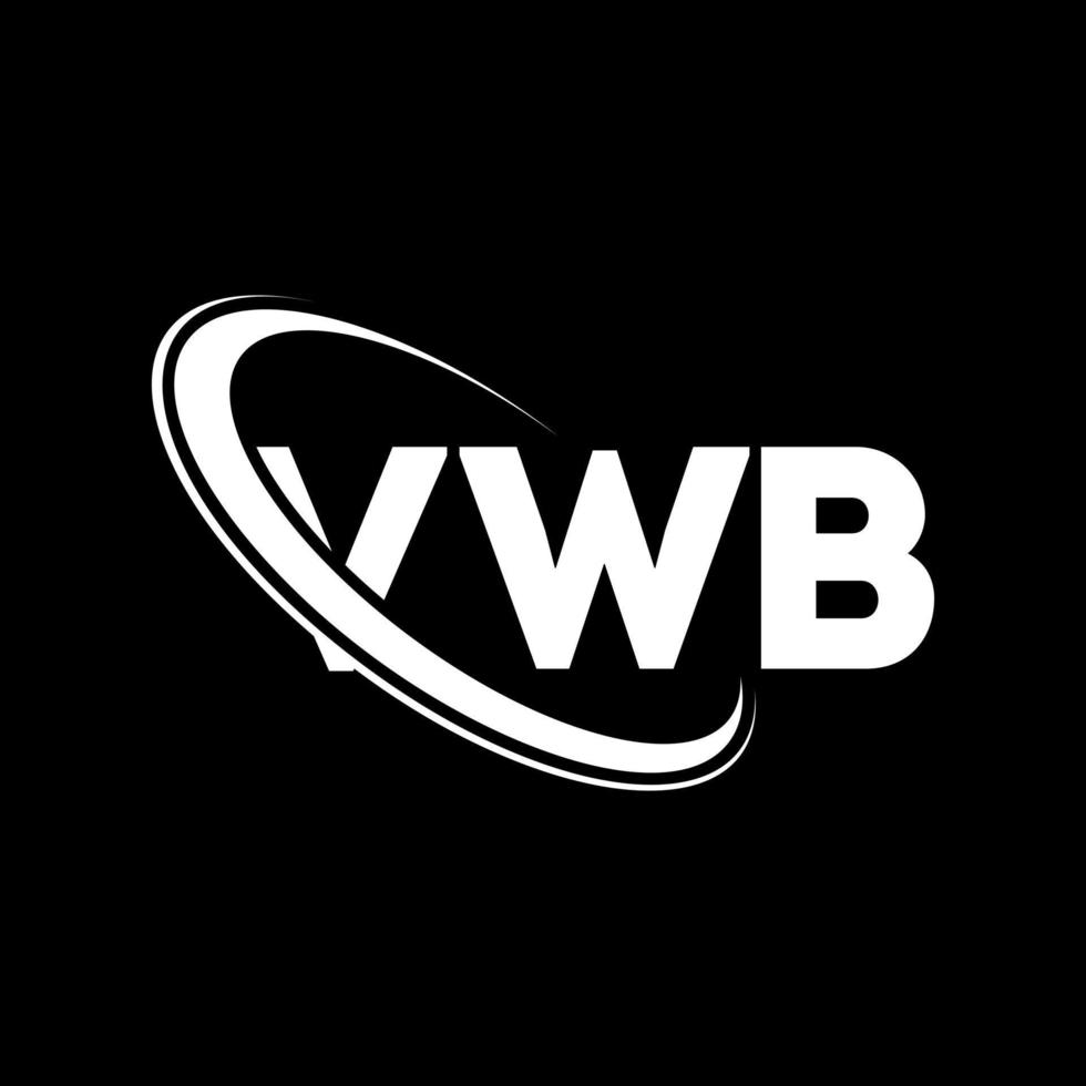 vwb-logo. vwb brief. vwb brief logo ontwerp. initialen vwb logo gekoppeld aan cirkel en monogram logo in hoofdletters. vwb typografie voor technologie, business en onroerend goed merk. vector