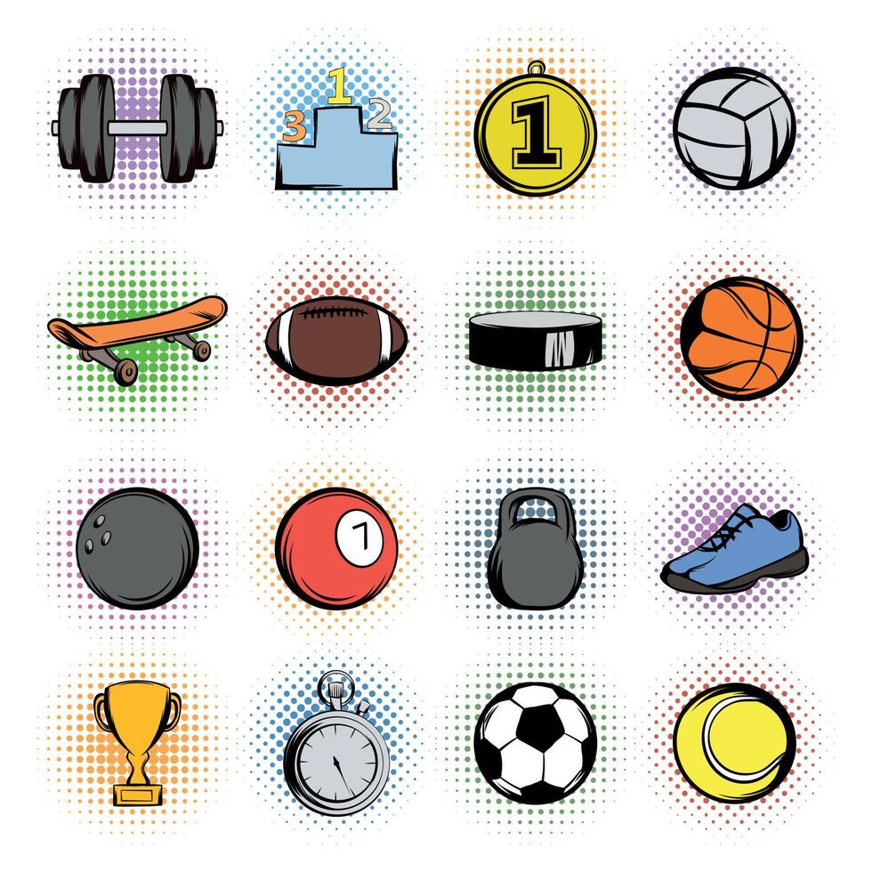 pictogrammen voor sportstrips vector