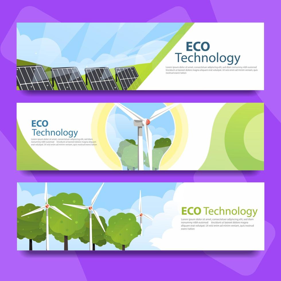 toekomstige groene eco natuur technologie banner vector
