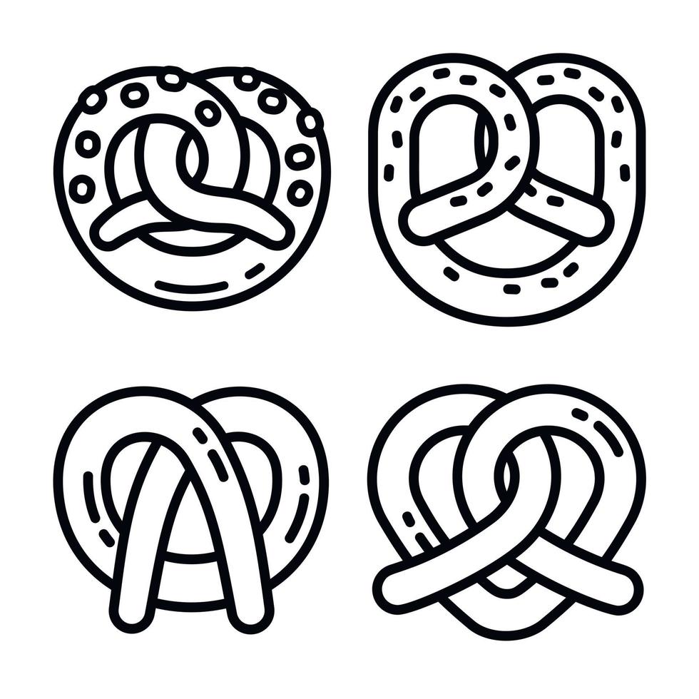 Beierse krakeling pictogrammenset, Kaderstijl vector