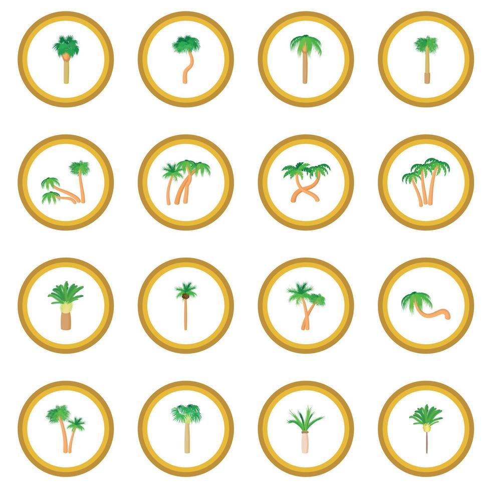 palm pictogram cirkel vector