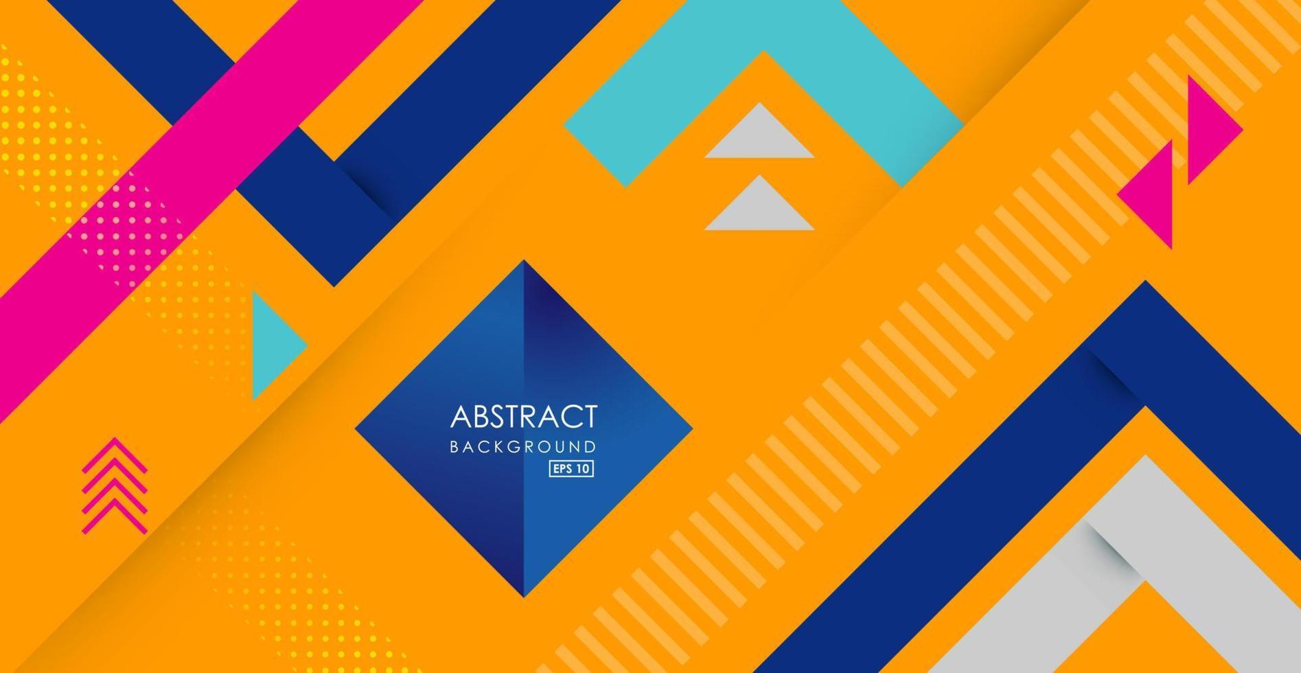 abstracte achtergrond textuur ontwerp, heldere poster, banner gele achtergrond, roze en blauwe strepen en vormen. eps10 vector