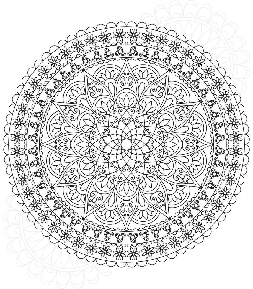 mandala kleurplaten voor volwassenen en kinderen vector