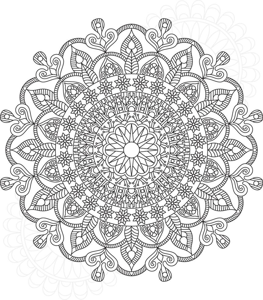 mandala kleurplaten voor volwassenen en kinderen vector