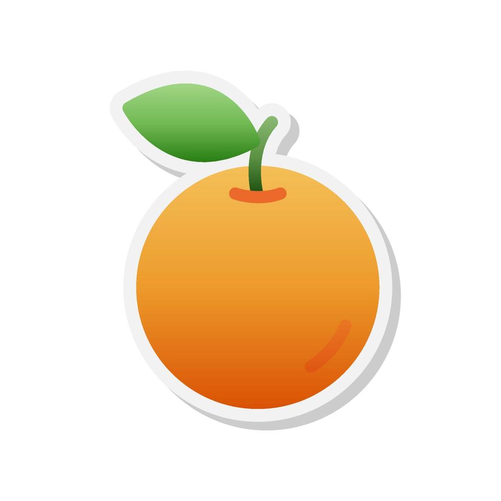 oranje sticker pictogram, vector illustratie.